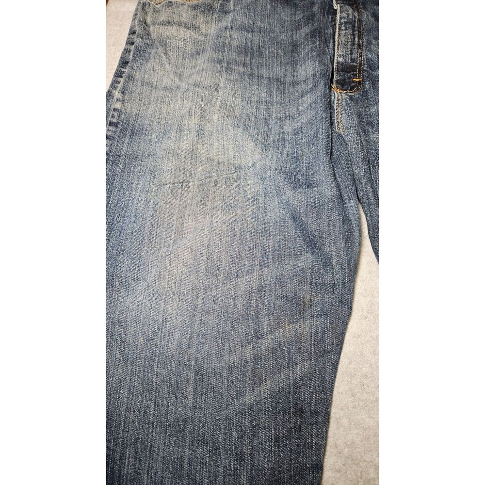 Wrangler Premium Quality Men's Jeans 44x30 Blue Distressed Straight Leg Denim - Picture 4 of 7